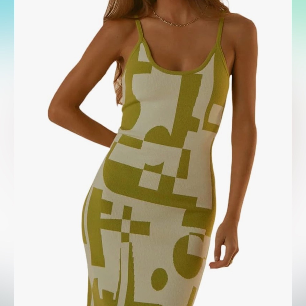 NWOT - Abstract Patterned Maxi Dress - Picture 2 of 5
